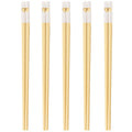 Axyaa Love Alloy Chopsticks Set - Non-Slip, Healthy, Korean Style, 5 Pairs