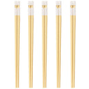 Axyaa Love Alloy Chopsticks Set - Non-Slip, Healthy, Korean Style, 5 Pairs