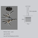 Axyaa Fishbone LED Pendant Light: Modern Nordic Chandelier for Home, Restaurant, and Loft