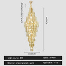 Axyaa Luxury Crystal Chandelier for Villa Living Room and Spiral Staircase