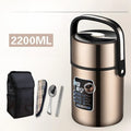Axyaa Stainless Steel Insulated Lunch Box for Students - Multi-layer Lifting Pot