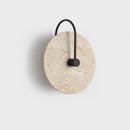 Axyaa Natural Stone Round LED Wall Sconce Light for Home Decor.