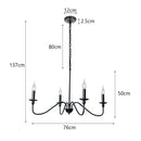 Axyaa Farmhouse Industrial Chandelier for Dining Living Kitchen Bedroom Balcony