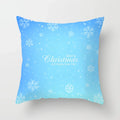 Blue Winter Snowflake Pillowcase for Stylish Christmas Decor by Axyaa
