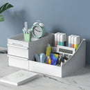 Axyaa Makeup Organizer: Vanity Storage Box with Drawers for Cosmetics, Brushes, Lipstick
