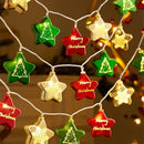 Axyaa Christmas Ball Star Lights Battery-operated Garland Xmas Tree Home Decor