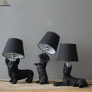 Axya Resin Dogs Table Lamp for Home Decor Lighting