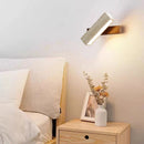 Axyaa LED Wall Lamp Yellow Travertine Stone Wood Wabi Sabi Design