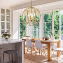 Axyaa Iron Industrial Ball Chandelier Candle Light for Home Decor, Kitchen & Dining Room