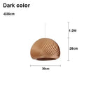 Axyaa Nordic Wooden Round Ball Pendant Lamp for Living Room & Bedroom