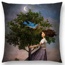 Axyaa Elegant Swan Moon Night Cushion Cover 45*45cm