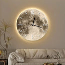 Axyaa Decorative Wall Clock Sconce Lamp LED Lights for Wabi Sabi Home Decor