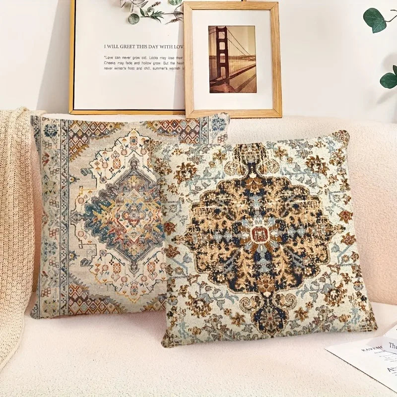 Axyaa Ethnic Style Pillowcase for Home Sofa and Bedroom Decor