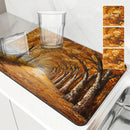 Axyaa Large Kitchen Coffee Dish Draining Mat - Quick Dry, Absorbent, Anti-slip