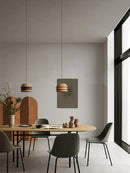 Axyaa Solid Wood Pendant Lights - Minimalist Design for Home Kitchen, Dining Room, Restaurant