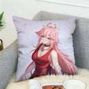 Axyaa Anime Genshin Impact Pillow Case Decor Cover for Bed and Sofa