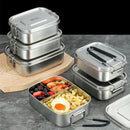 Axyaa Stainless Steel Divided Lunch Box with Lid - 800ML Insulated Food Container