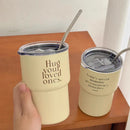 Axyaa Cat Stainless Steel Thermal Coffee Cup - Travel Mug Bottle with Lid