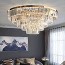 Axyaa Crystal Chandelier Ceiling Light - Elegant Home Decor for Bedroom, Living Room