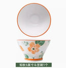 Axyaa Bamboo Hat Bowls: Ceramic & Colored Tableware Set