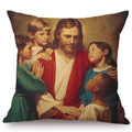 Jesus Christ Portrait Axyaa Cushion Cover: Home Decor Oil Painting Car Art Pillow Cover