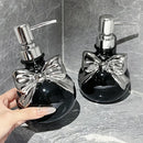 Axyaa Bow Soap Dispenser Set for Bathroom Hand Sink - Refillable Shampoo Conditioner Bottles