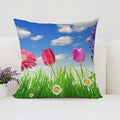 Axyaa Velvet Floral Pillow Covers for Home Decor and Sofa, 50x50 Throw Pillowcases