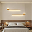 Axyaa Walnut Wood Grain Wall Lamp for Retro Style Bedroom Decoration