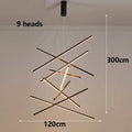 Axyaa Modern Ceiling Chandelier for Dining Room - Elegant Hanging Pendant Light Fixture