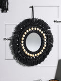 Nordic Boho Macrame Round Wall Mirror by Axyaa - Home Decor Crafts