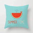 Axyaa Cartoon Watermelon Banana Print Seat Cushion Cover