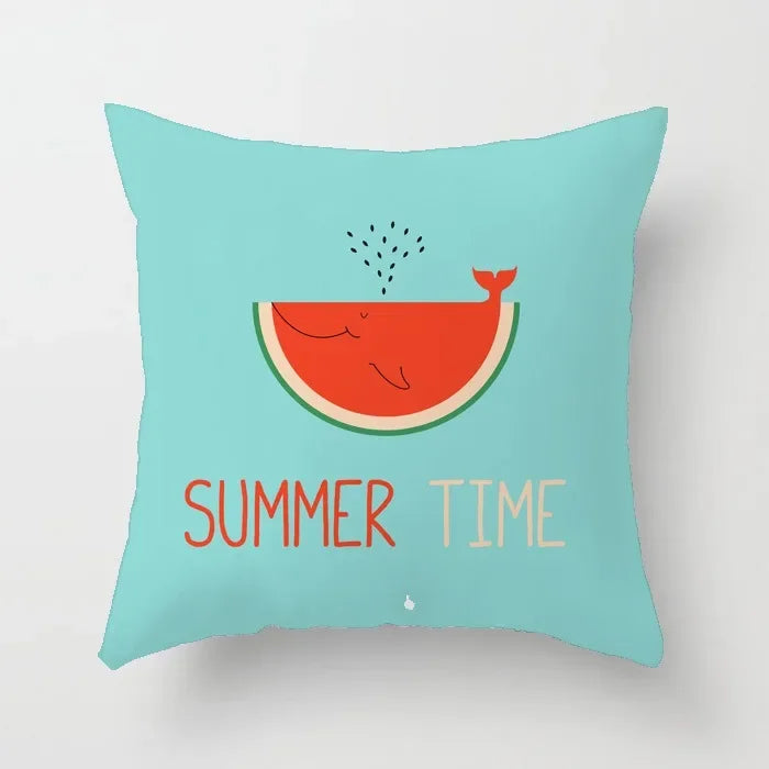 Axyaa Cartoon Watermelon Banana Print Seat Cushion Cover