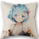 Axyaa Cotton Linen Square Decorative Pillowcase Pillow Covers Cases for Home Decor