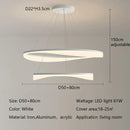 Axyaa Modern LED Circle Pendant Lights Dimmable Chandelier for Living Room Bedroom Home