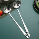 Axyaa Curved Handle Wall Hook Spoon Colander Ladle Stainless Steel Skimmer Kitchen Gadgets