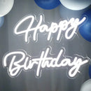 Axyaa Large Happy Birthday Neon Sign Light Wall Decor Wedding Party Neon Light Sign