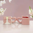 Axyaa Floral Bow Ceramic Coffee Cup - Exquisite 3D Design, Perfect for Tea or Milk