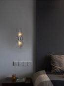 Axyaa Gold/Black Stainless Steel Crystal Wall Sconce for Home Décor