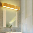 Axya Wood Stripe Mirror Lamp with Acrylic Lampshade for Bathroom and Dressing Table
