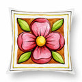 Axyaa Green Leaf Moroccan Flowers Cushion Cover 45X45cm
