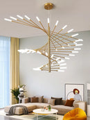Axyaa Modern Chandelier LED Lights for Home Decor Luxe Luster Fixture