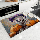 Axyaa Halloween Pumpkin Drain Pad Kitchen Drying Mat