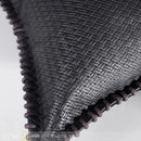 Axyaa Black Calfskin Emossed Pillow Cover for Luxury Model Room Decor.