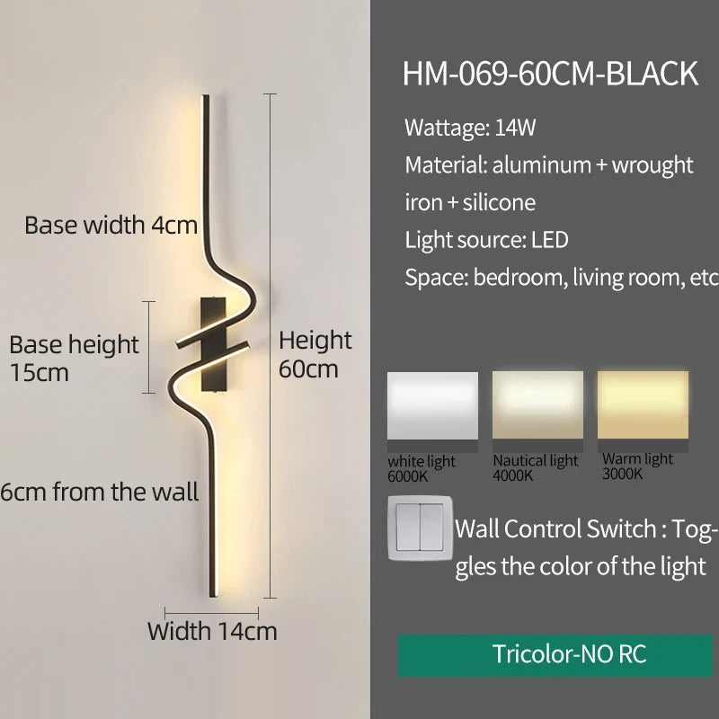 Axyaa Minimalist LED Wall Sconce for Bedroom & Living Room