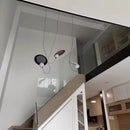 Axyaa Round Iron LED Pendant Light: Modern Ceiling Chandelier for Home Indoor