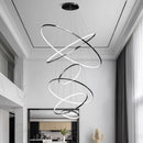 Axyaa Modern Crystal Chandelier - Elegant Staircase and Dining Room Lighting