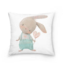 Easter Bunny Polyester Throw Pillow for Home Decor Sofa by Axyaa