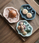 Axyaa Ceramic Fruit Plate Set, Heart Dish, Candy, Dried Fruit Plate, Tea Plate
