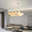 Axyaa Nordic White Bubble Ceiling Chandelier for Elegant Interior Lighting