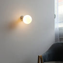 Axyaa LED Bathroom Wall Lamp White Black Glass Nordic Bedside Light